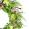 30" Artificial Dogwood & Lavender Floral Spring Wreath
